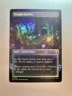 Temple Garden - 351 - MTG: Lorwyn Eclipsed - Reversible Shockland - FOIL - Image 2
