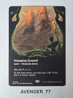Magic the Gathering MTG #0283 Stomping Ground Borderless Edge of Eternities - Image 1