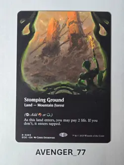 Magic the Gathering MTG #0283 Stomping Ground Borderless Edge of Eternities - Image 3