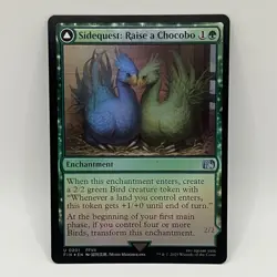 Magic MTG Final Fantasy Foil Black Chocobo/Sidequest Raise a Chocobo U0201 NM/NP - Image 2