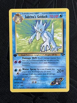 Pokemon TCG Sabrina's Golduck 30/132 1st Edition Gym Challenge (English) - NM - Image 3