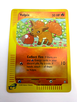 Pokemon Card - Reverse-Holo Vulpix 116/147 Aquapolis *LP* e-Card Common - Image 1