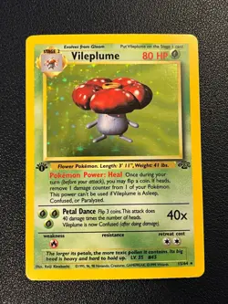 Pokemon Jungle Set 1st Edition Vileplume 15/64 Holo Rare NM-LP - Image 1