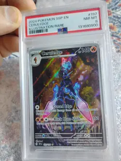 2024 POKEMON SSP EN-SURGING SPARKS ILLUSTRATION RARE #197 CERULEDGE PSA 8 - Image 2
