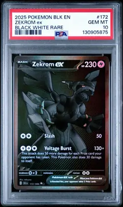 BLACK WHITE RARE #172 ZEKROM EX PSA 10 2025 POKEMON BLK EN-BLACK BOLT - Image 1