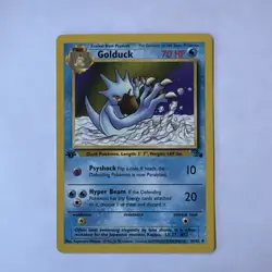 Golduck 35/62 First Edition Fossil Pokemon 1999 NM - Image 1