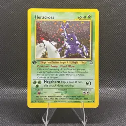 (NM+) 1st Edition Heracross 6 Holo Rare 2000 Neo Genesis Vintage Pokemon Card - Image 2