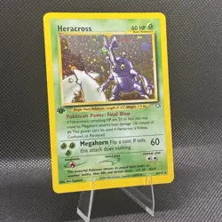 (NM+) 1st Edition Heracross 6 Holo Rare 2000 Neo Genesis Vintage Pokemon Card - Image 4