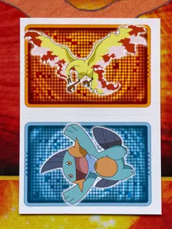 Pokemon Merlin Topps Ultimate Stickers 2005 #146 Moltres #259 Marshtomp - Image 1