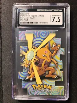 2000 Topps Pokemon Kadabra Die-Cut EV8 of 12 *CGC NM+ 7.5* - Image 1