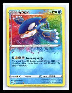 💥 Kyogre Amazing Rare #021/072 Shining Fates Holo Pokemon TCG 2021 - Image 1