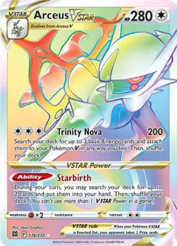 Pokemon SWSH09: Brilliant Stars Arceus VSTAR (Secret) (176) - 176/172 - Holofoil - Image 1