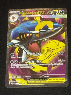Pokemon MEGA SHARPEDO EX 113/094 - Phantasmal Flames - ULTRA RARE FULL ART - Image 1