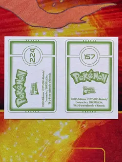 Pokemon Merlin Topps Ultimate Stickers 2005 #157 Typhlosion #224 Octillery - Image 2