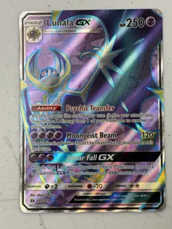 LUNALA GX 2017 POKEMON SUN & MOON ULTRA RARE FULL ART 141/149 NM - Image 1