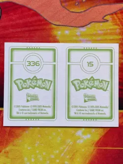 Pokemon Merlin Topps Ultimate Stickers 2005 Holo Rings #15 Beedrill #336 Seviper - Image 2