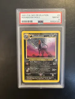 PSA 8 2001 Pokemon Houndoom 8/64 Neo Revelation Holo NM/Mint 💎 - Image 2
