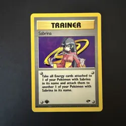 Pokemon TCG Sabrina 110/132 (1st Edition / Gym Challenge / 2000 / NM) - Image 1