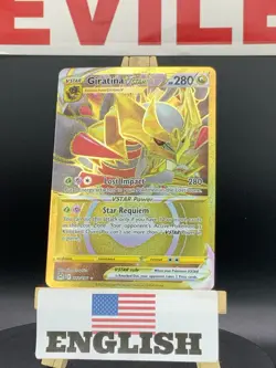 Pokemon TCG Giratina VSTAR (Secret) #212/196 Swsh11: Lost Origin Holo - NM - Image 1