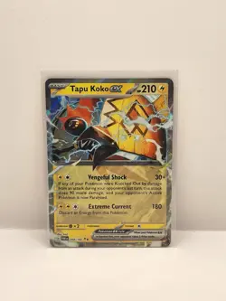 Pokemon Scarlet & Violet Paradox Rift Tapu Koko EX 68/182 Double Rare Holo - Image 1