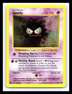 💥 Gastly | Pokemon TCG 1999 | (Shadowless Set) Non Holo Vintage # 50/102 - Image 1