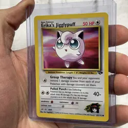 Erika's Jigglypuff 69/132 Unlimited Pokemon Gym Challenge NM/MT Common Vintage - Image 2