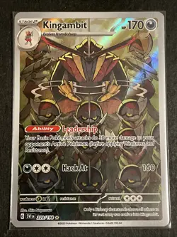 Kingambit 220/198 Pokemon Scarlet & Violet Illustration Rare Full Art Holo NM - Image 1