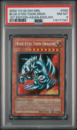 Yu-Gi-Oh! Blue Eyes Toon Dragon MRL-000 1st Ed. Asian English PSA 8 - Image 1