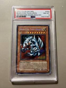 Yu-Gi-Oh! Blue Eyes Toon Dragon MRL-000 1st Ed. Asian English PSA 8 - Image 4