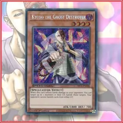 YuGiOh Kycoo the Ghost Destroyer SBC1-ENG06 Secret Rare 1st Edition - Image 1