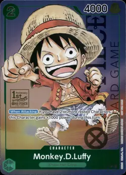 One Piece TCG • Monkey.D.Luffy (P-037) • 1st Anniversary-Promo • ENG/EX - Image 1