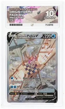 ACE 10 Origin Forme Palkia V 167/189 Astral Radiance Pokemon Card - Gem Mint - Image 1