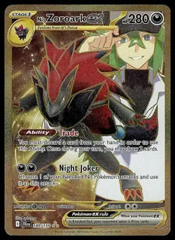 N's Zoroark ex 189/159 Sv09: Journey Together Holo Pokemon Card TCG - Image 1