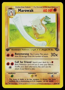 Pokemon Card - Marowak Jungle 39/64 Uncommon 1st Edition - Image 1