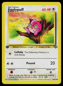 Pokemon Card - Jigglypuff Jungle 54/64 Common 1st Edition - Image 1