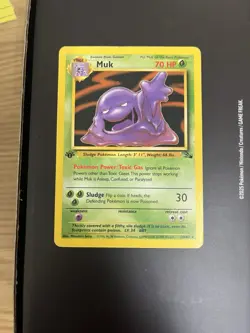 Muk - 28/62 - Pokemon Card Fossil 1st Edition Rare Card WOTC MP * - Image 1