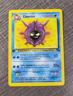 Cloyster 1st Edition Fossil 32/62Vintage Pokemon Card MP Condition - Image 1