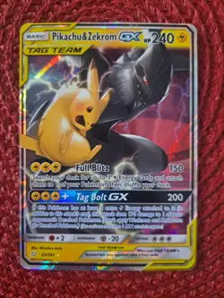 Pikachu & Zekrom GX Tag Team Pokemon Card 33/181 - Image 1