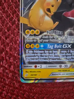Pikachu & Zekrom GX Tag Team Pokemon Card 33/181 - Image 3