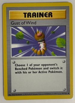 GUST OF WIND - 93/102 - Base Set SHADOWLESS - Pokemon Card - MP - Image 1