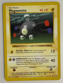 Magnemite 53/102 Common Base Set (Shadowless) Pokemon Card - Image 1