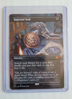 MTG Imperial Seal Borderless Double Masters 2022 Pack Fresh NM+ Magic Card #354 - Image 1