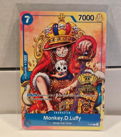 Monkey.D.Luffy (2nd Anniversary Stamped Promo) P-043 One Piece English Card - Image 1