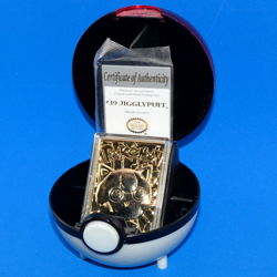 Pokemon 1999 23k Gold Plated Trading Card Burger King Promo + COA JIGGLYPUFF #39 - Image 1