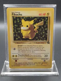 1999 WOTC Pokemon Pikachu Black Star Promo Card #1 Ivy Pikachu Non Holo - Image 1