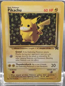 1999 WOTC Pokemon Pikachu Black Star Promo Card #1 Ivy Pikachu Non Holo - Image 2