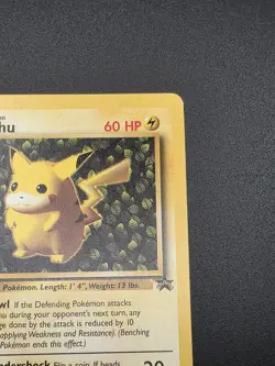 1999 WOTC Pokemon Pikachu Black Star Promo Card #1 Ivy Pikachu Non Holo - Image 5