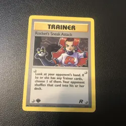 Rocket's Sneak Attack 72/82 Team Rocket Rare NonHolo Pokemon Card 1st Edition NM - Image 1