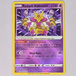 Radiant Alakazam 059/195 Silver Tempest Holo Radiant Rare Pokemon Card TCG NM - Image 1