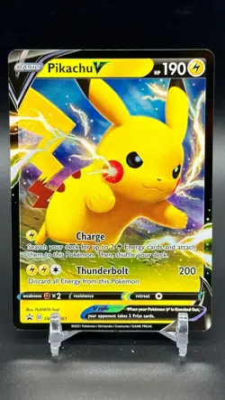 Pikachu V SWSH061 Black Star Promo Pokemon Sword & Shield Ultra Rare NM/M Card - Image 1